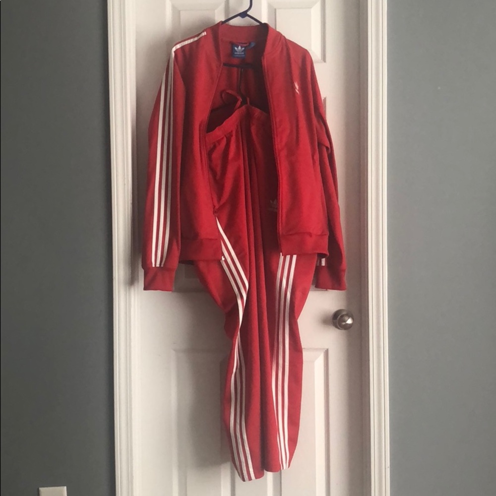Adidas 3 stripes sweatsuit